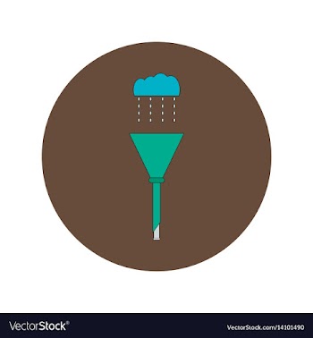 In flat design of drain pipe vector image
