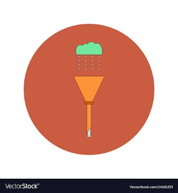 In flat design of drain pipe vector image