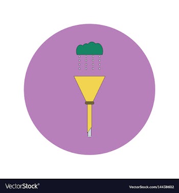In flat design of drain pipe vector image
