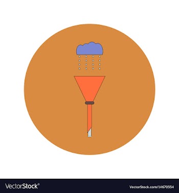 In flat design of drain pipe vector image