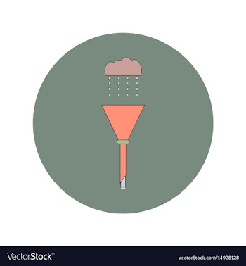 In flat design of drain pipe vector image