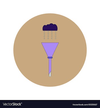 In flat design of drain pipe vector image