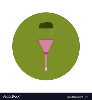 In flat design of drain pipe vector image