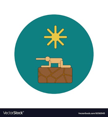 In flat design of drought and vector image