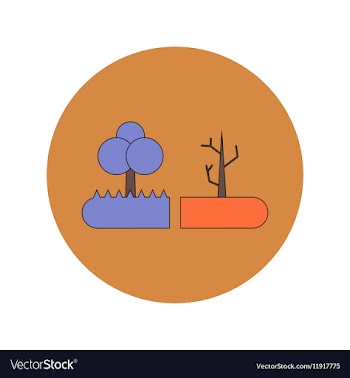 In flat design of drought and vector image