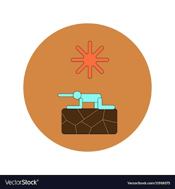 In flat design of drought and vector image