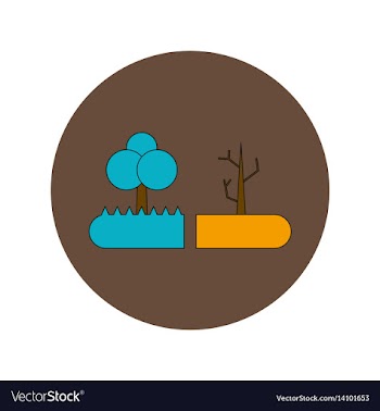 In flat design of drought and vector image