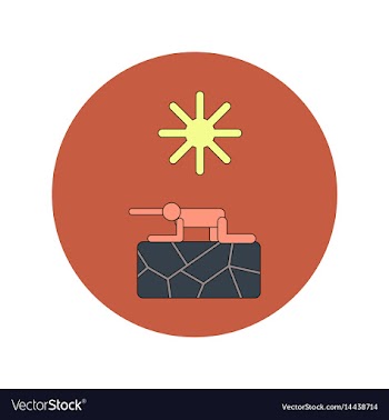 In flat design of drought and vector image