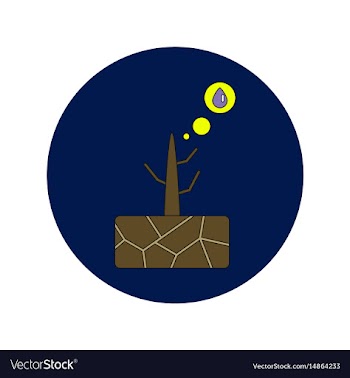 In flat design of drought and vector image