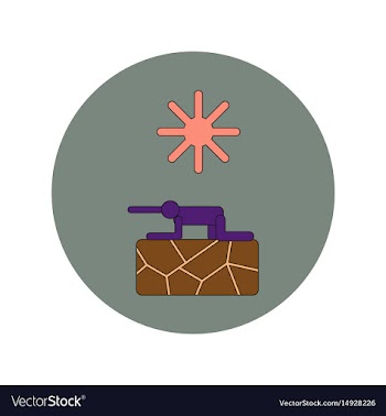 In flat design of drought and vector image