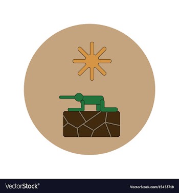 In flat design of drought and vector image