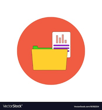 In flat design of file and vector image