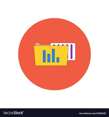 In flat design of file and vector image