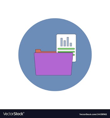 In flat design of file and vector image