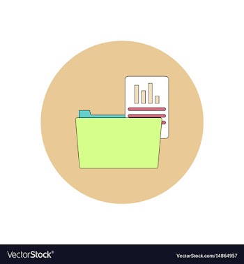 In flat design of file and vector image