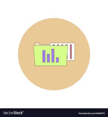 In flat design of file and vector image