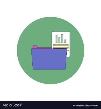 In flat design of file and vector image