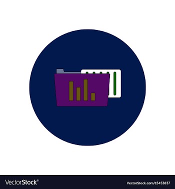 In flat design of file and vector image