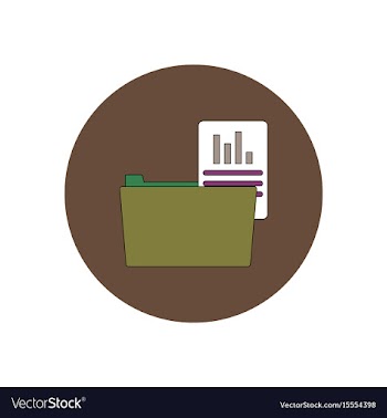 In flat design of file and vector image