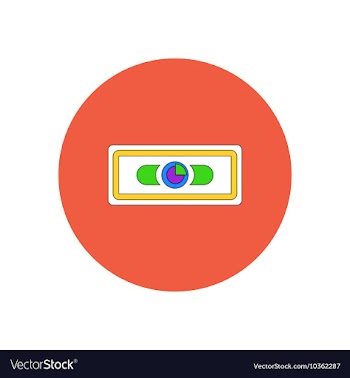 In flat design of financial vector image