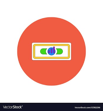 In flat design of financial vector image