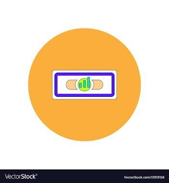 In flat design of financial vector image
