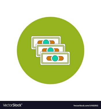 In flat design of financial vector image