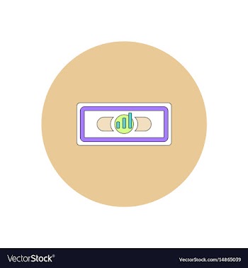 In flat design of financial vector image