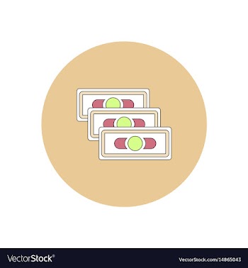 In flat design of financial vector image