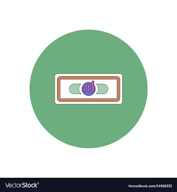 In flat design of financial vector image