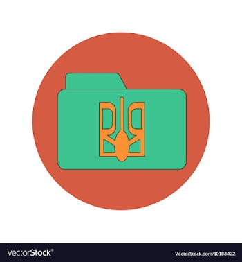 In flat design of folder with vector image
