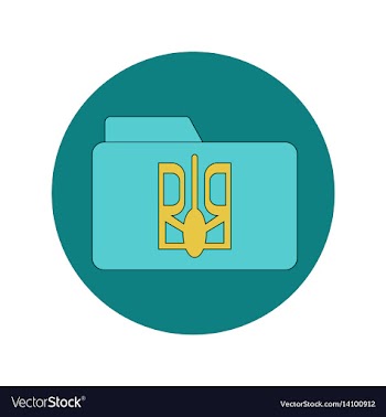 In flat design of folder with vector image