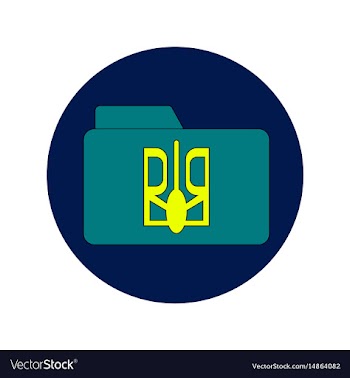 In flat design of folder with vector image