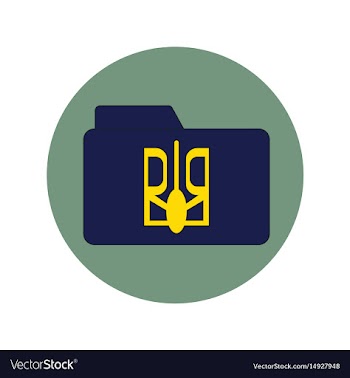 In flat design of folder with vector image