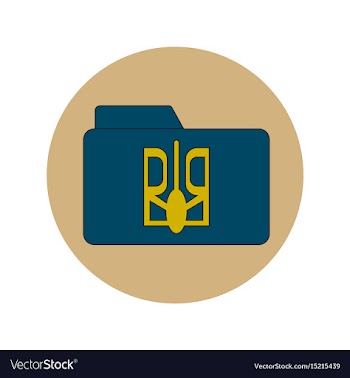 In flat design of folder with vector image