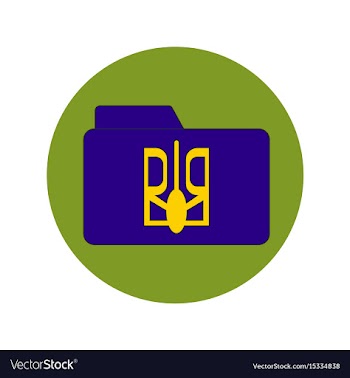 In flat design of folder with vector image