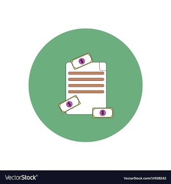 In flat design of get money vector image