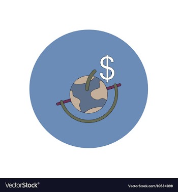 In flat design of Global vector image