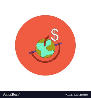 In flat design of Global vector image