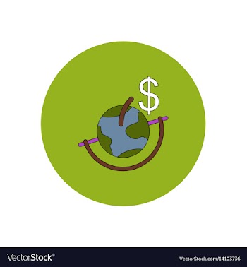 In flat design of global vector image