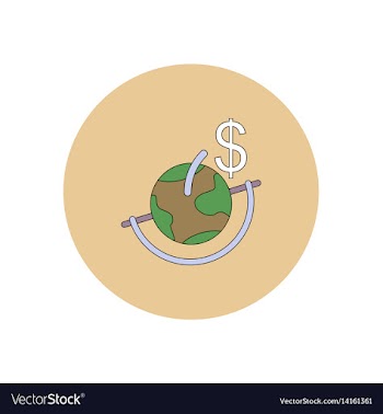 In flat design of global vector image