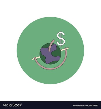 In flat design of global vector image
