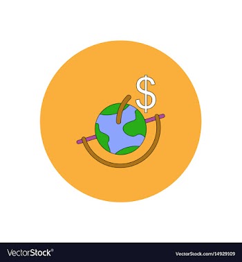 In flat design of global vector image