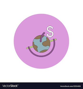 In flat design of global vector image