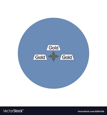 In flat design of gold blocks vector image