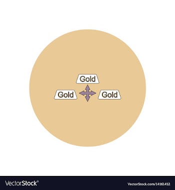 In flat design of gold blocks vector image