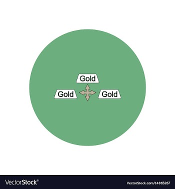 In flat design of gold blocks vector image