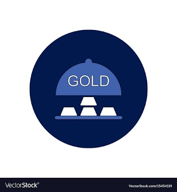In flat design of gold blocks vector image
