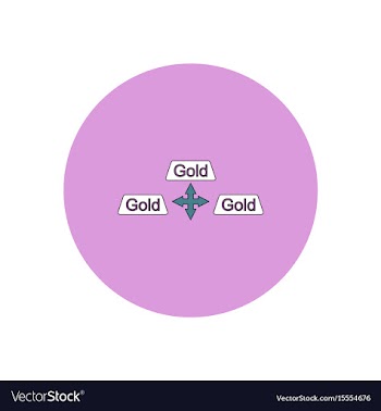 In flat design of gold blocks vector image