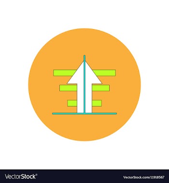 In flat design of growing vector image